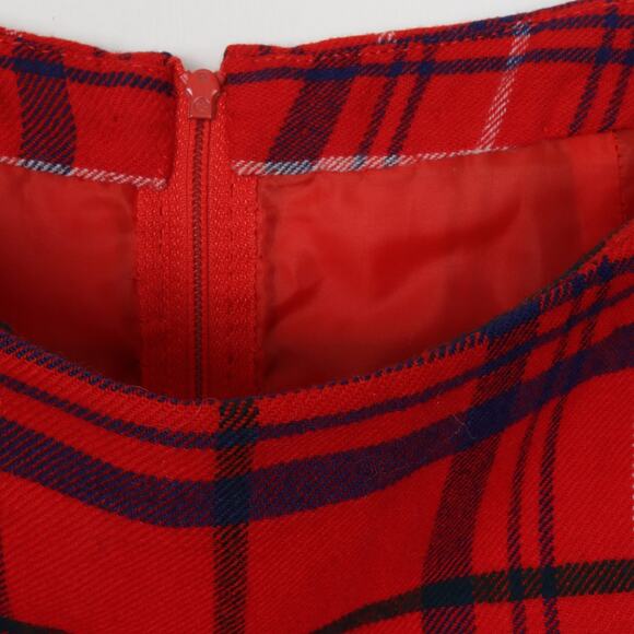 Vintage 1970s Plaid Wool Maxi Skirt S - Picture 3 of 5